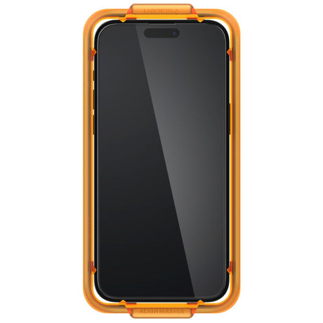 SZKŁO HARTOWANE SPIGEN ALM GLASS FC 2-PACK IPHONE 14 PRO BLACK CZARNA RAMKA