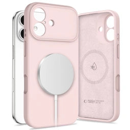 ETUI TECH-PROTECT LIQUID SILICONE MAGSAFE IPHONE 17 RÓŻOWE