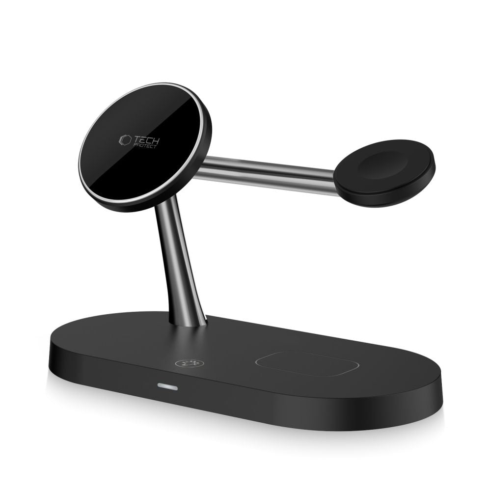 ŁADOWARKA INDUKCYJNA 3W1 TECH-PROTECT A12 3IN1 MAGNETIC MAGSAFE WIRELESS CHARGER CZARNA