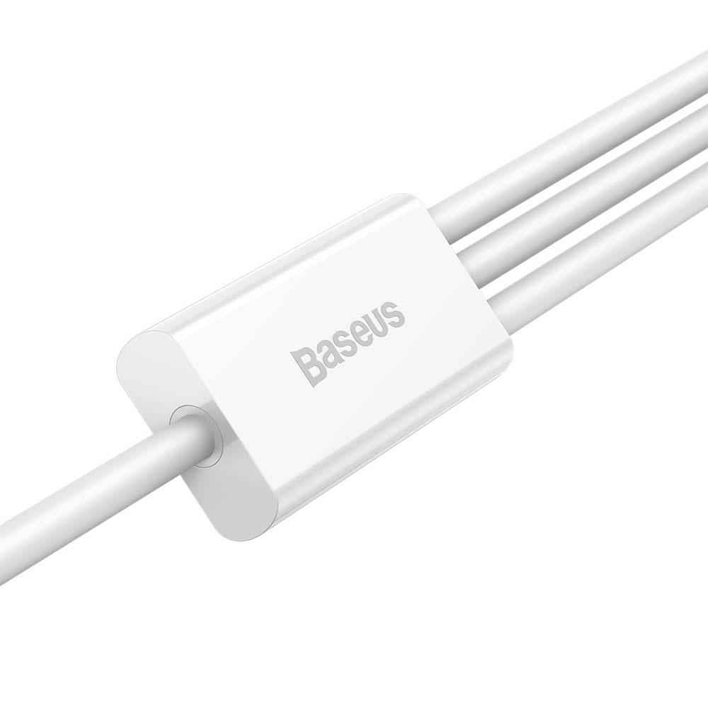 BASEUS KABEL 3W1 SUPERIOR USB - LIGHTNING + USB-C + MICRO USB 1,5 M 3,5A BIAŁY