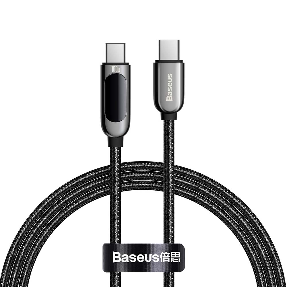 BASEUS KABEL DISPLAY PD USB-C - USB-C 1,0 M CZARNY 100W