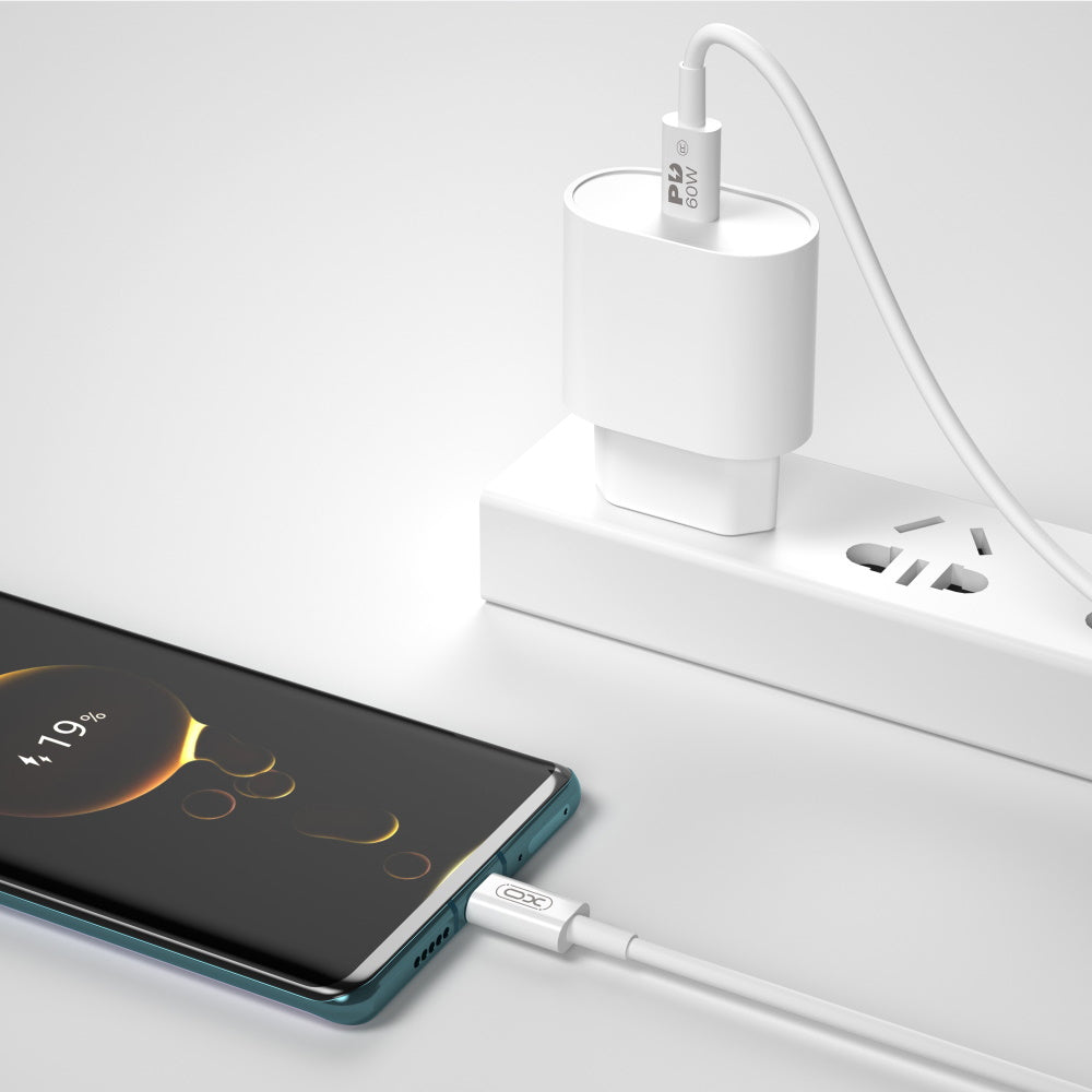 XO KABEL NB-Q190B PD USB-C - USB-C 2,0M 60W BIAŁY
