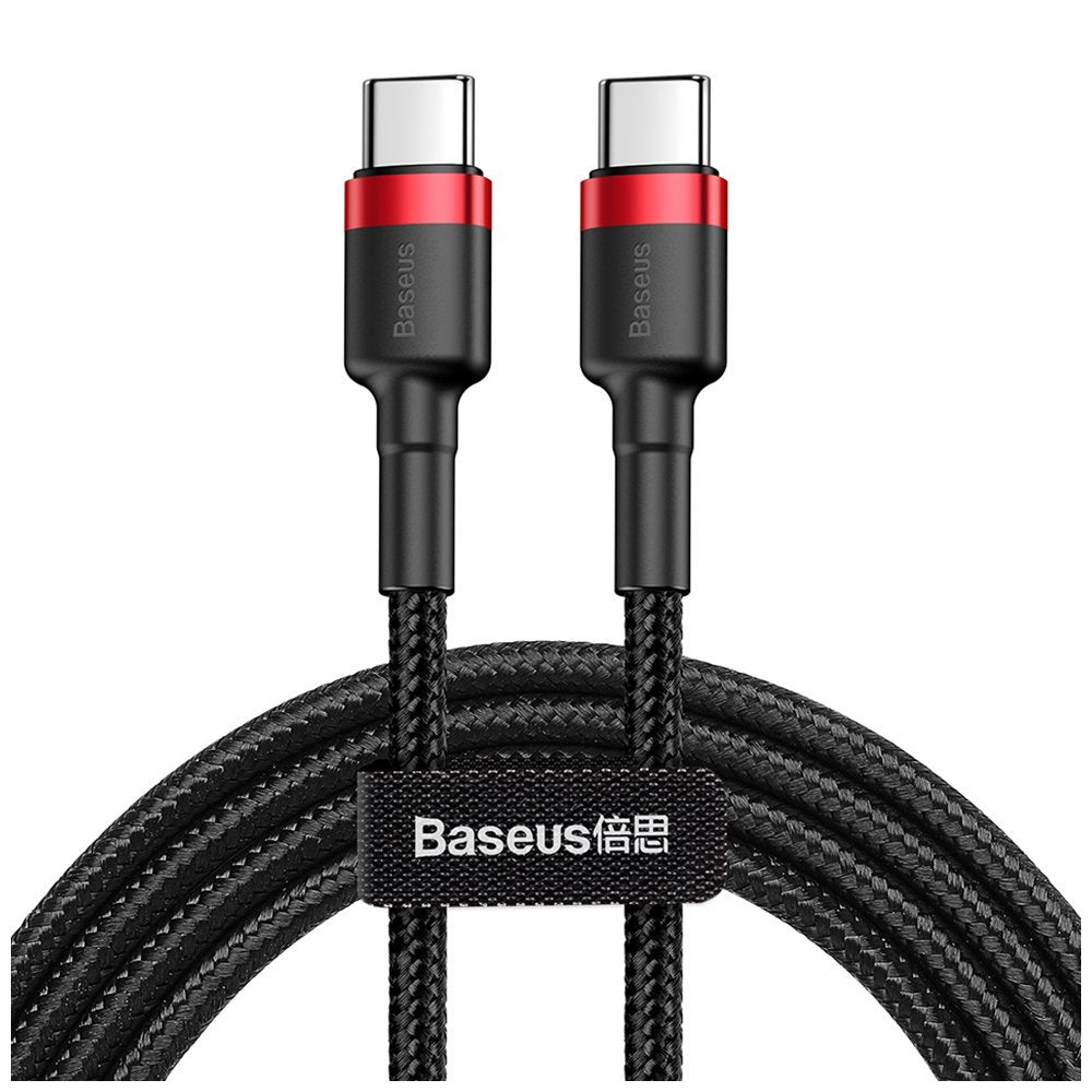 BASEUS KABEL CAFULE PD USB-C - USB-C 1,0 M CZERWONO-CZARNY 60W