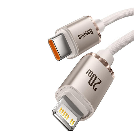 BASEUS KABEL CRYSTAL SHINE USB-C - LIGHTNING 1,2 M 20W RÓŻOWY