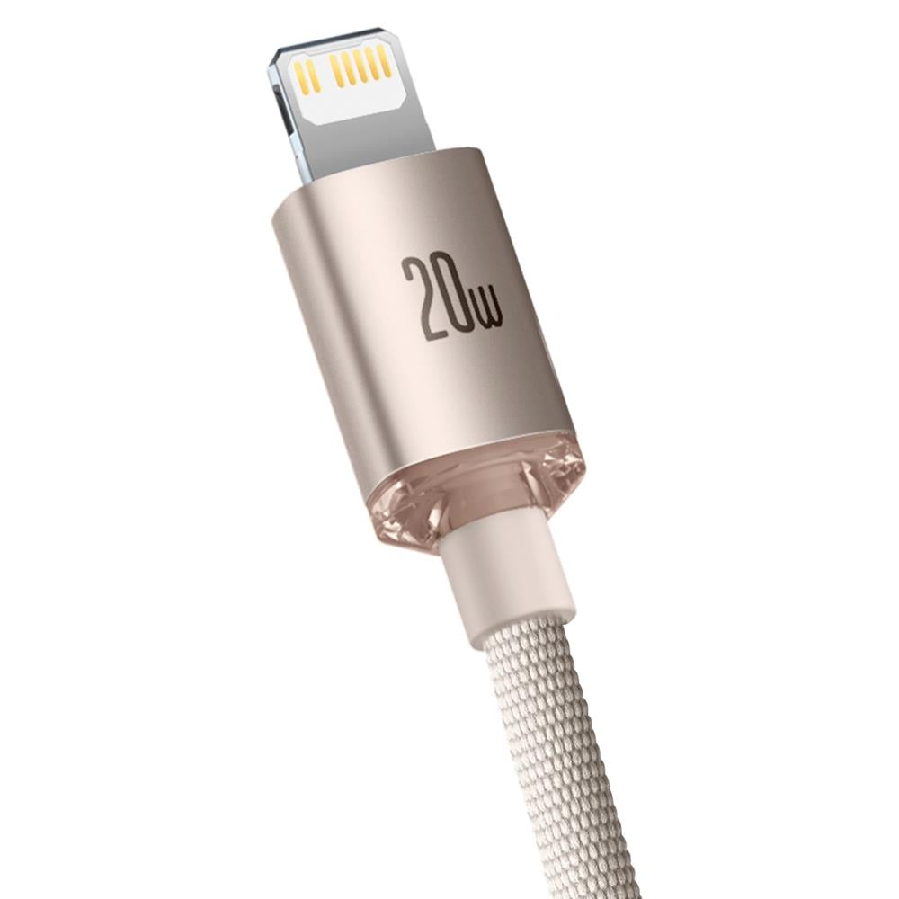 BASEUS KABEL CRYSTAL SHINE USB-C - LIGHTNING 2,0 M 20W RÓŻOWY