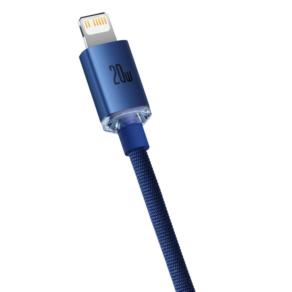 BASEUS KABEL CRYSTAL SHINE USB-C - LIGHTNING 1,2 M 20W NIEBIESKI