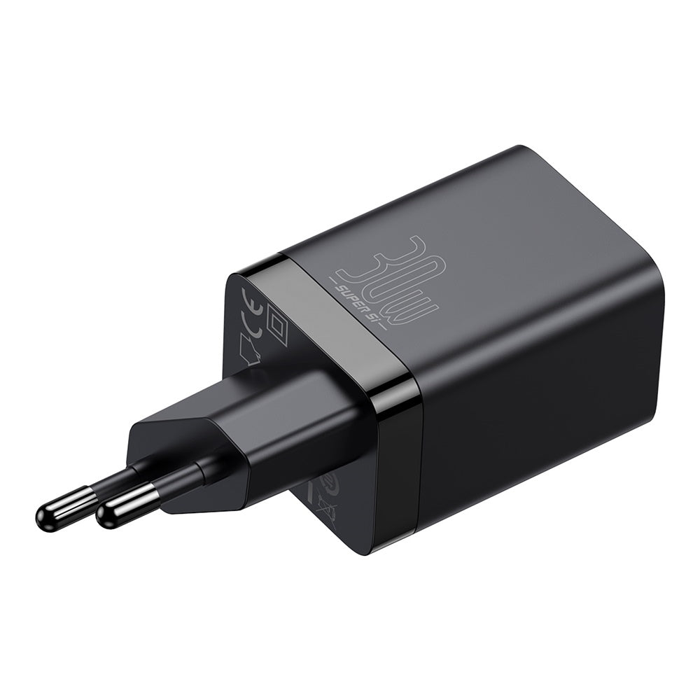 BASEUS ŁADOWARKA SIECIOWA SUPER SI PD 30W 1X USB-C 1X USB CZARNA