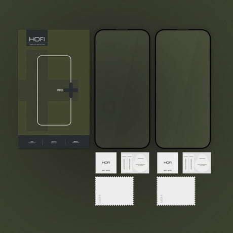 SZKŁO HARTOWANE HOFI GLASS PRO+ 2-PACK IPHONE 16 CZARNA RAMKA