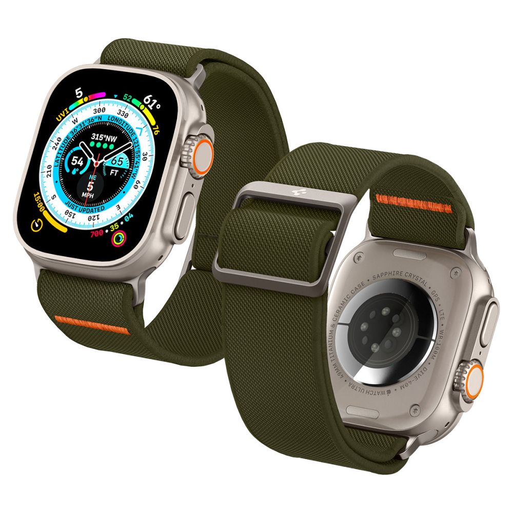 PASEK SPIGEN FIT LITE ULTRA APPLE WATCH 6 / 7 / 8 / 9 / 10 / SE / ULTRA 1 / 2 (44 / 45 / 46 / 49 MM) KHAKI