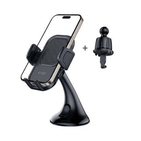 UCHWYT SAMOCHODOWY DO KRATKI I NA SZYBĘ TECH-PROTECT V8 UNIVERSAL DASHBOARD UNRG & VENT CAR MOUNT CZARNY