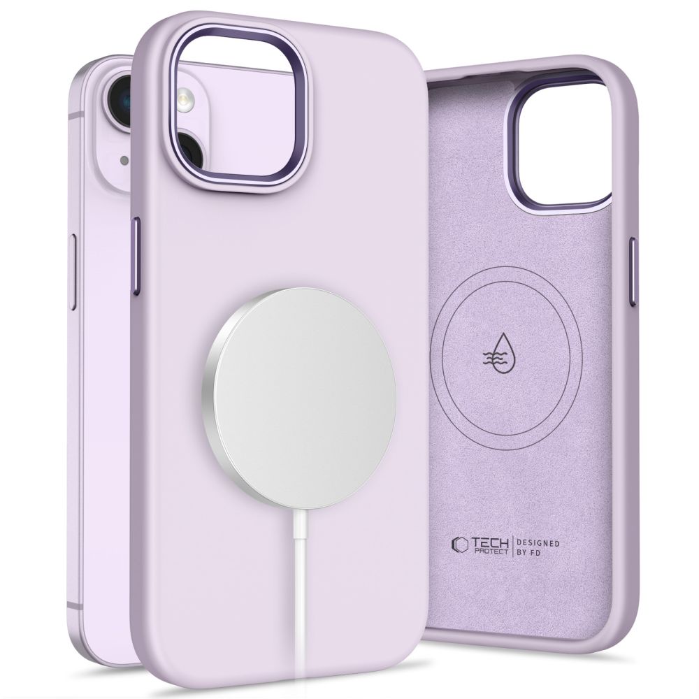 ETUI TECH-PROTECT SILICONE PURE MAGSAFE IPHONE 14 FIOLETOWE