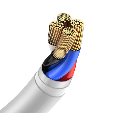 BASEUS KABEL SIMPLE WISDOM USB - LIGHTNING 1,5 M 2,4A BIAŁY 2 SZT