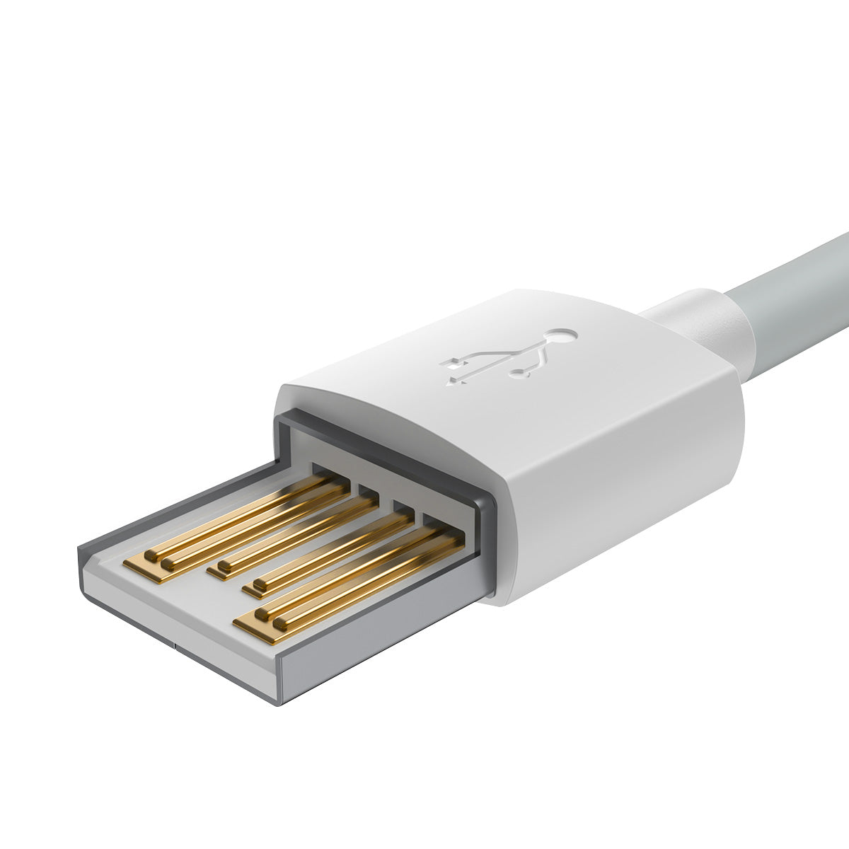 BASEUS KABEL SIMPLE WISDOM USB - LIGHTNING 1,5 M 2,4A BIAŁY 2 SZT