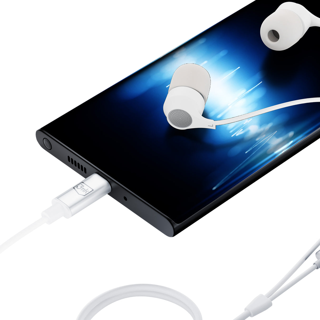 SŁUCHAWKI PRZEWODOWE 3MK WIRED EARPHONES USB-C