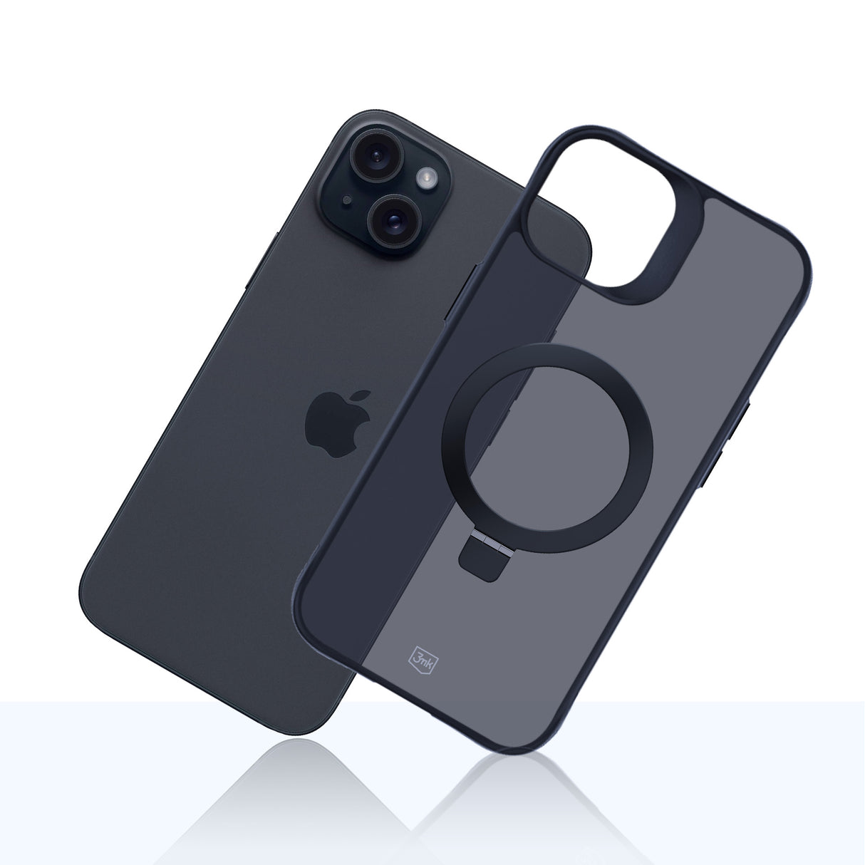 ETUI APPLE IPHONE 15 PLUS - 3MK SMOKE CASE MAG&STAND