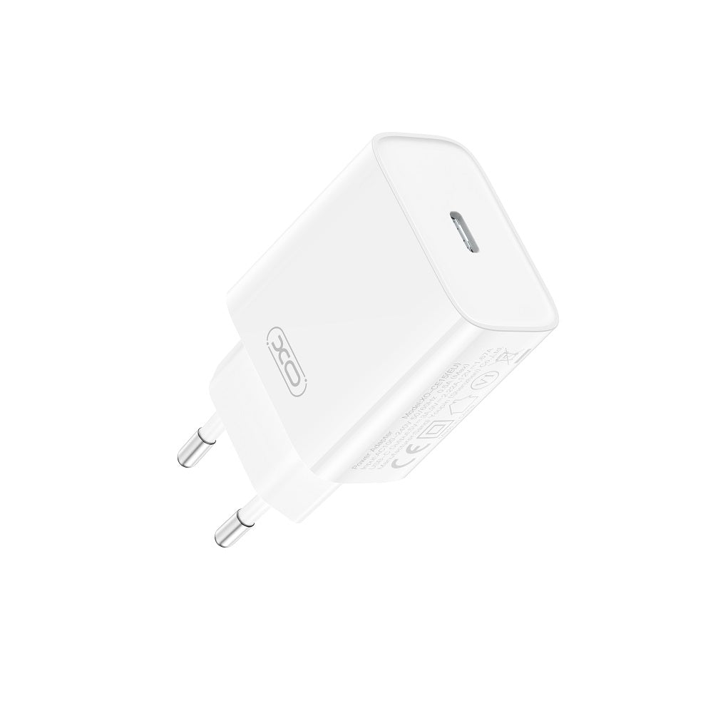 XO ŁADOWARKA SIECIOWA CE15 PD 20W 1X USB-C BIAŁA + KABEL USB-C - USB-C