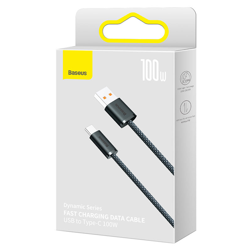 BASEUS KABEL DYNAMIC USB - USB-C 1,0M SZARY 100W