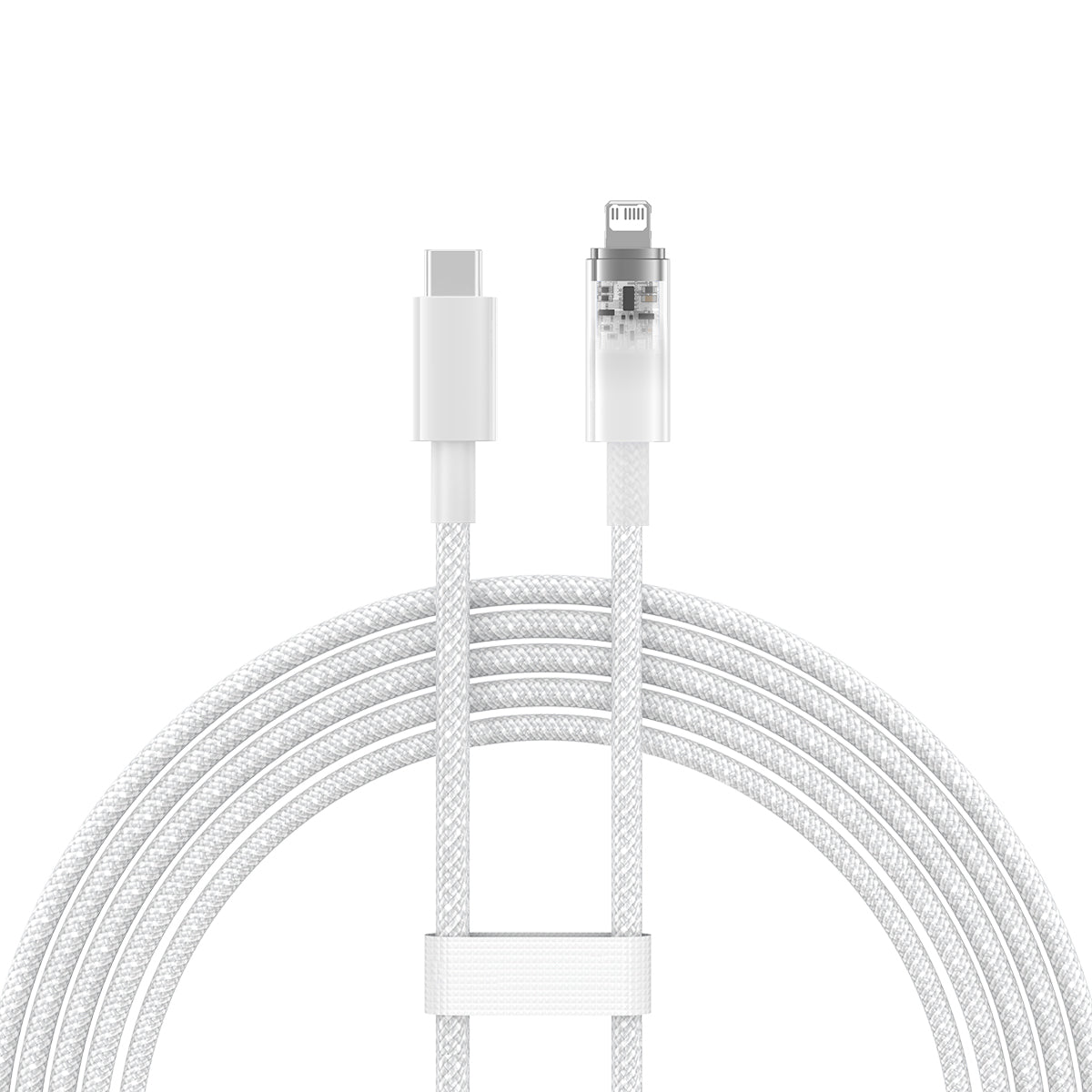 BASEUS KABEL EXPLORER PD USB-C - LIGHTNING 2,0M BIAŁY Z KONTROLĄ TEMPERATURY 20W