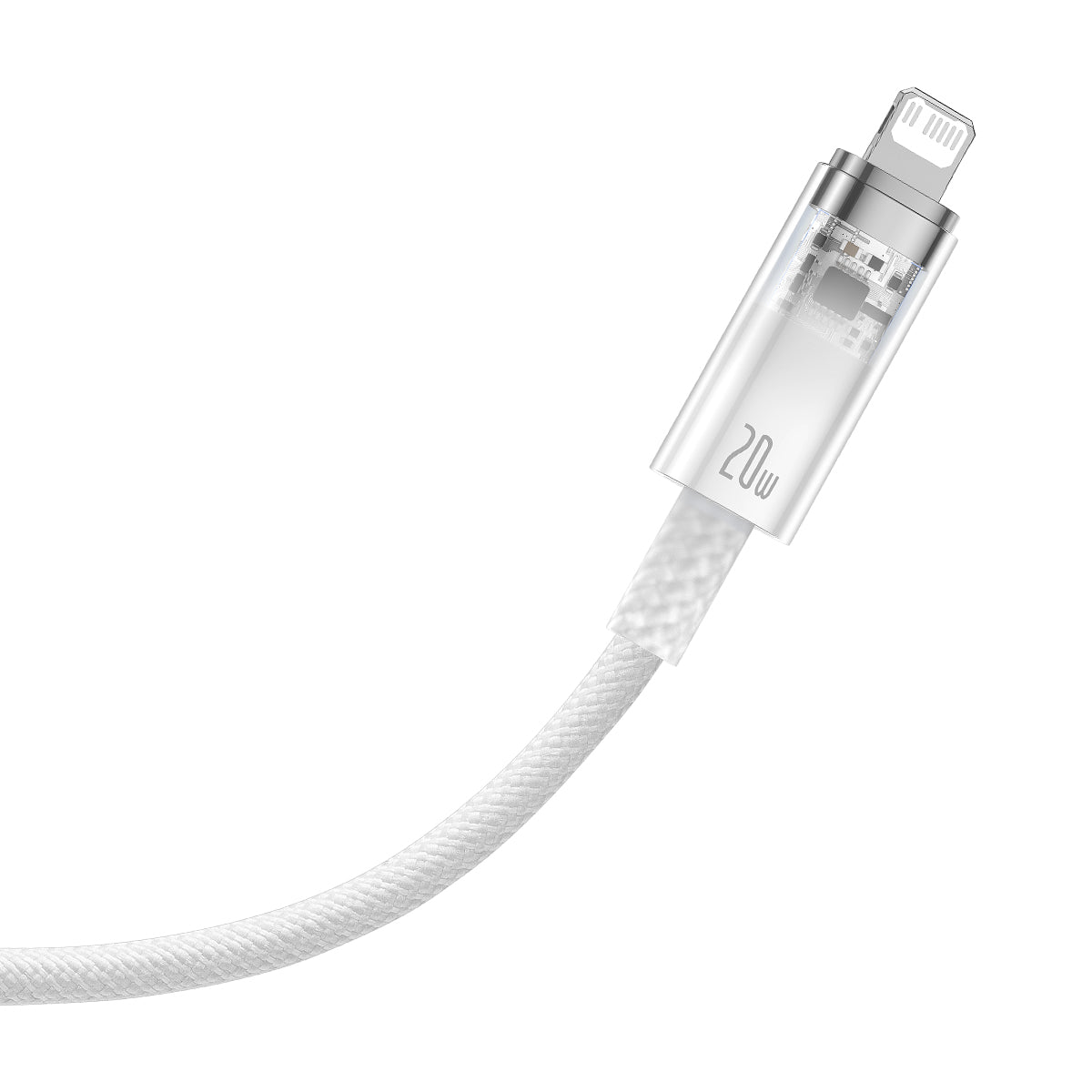 BASEUS KABEL EXPLORER PD USB-C - LIGHTNING 2,0M BIAŁY Z KONTROLĄ TEMPERATURY 20W