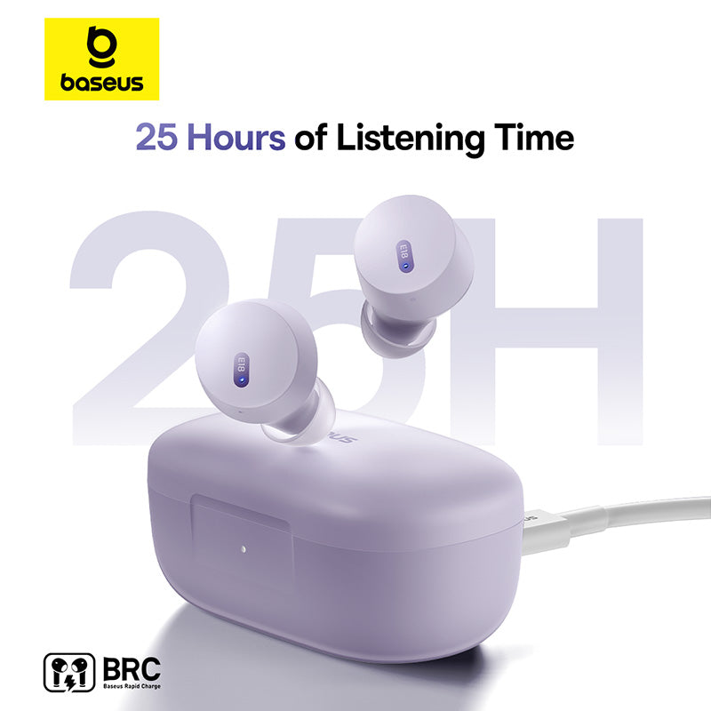 BASEUS SŁUCHAWKI BLUETOOTH BOWIE E18 TRUE WIRELESS EARPHONES FIOLETOWE
