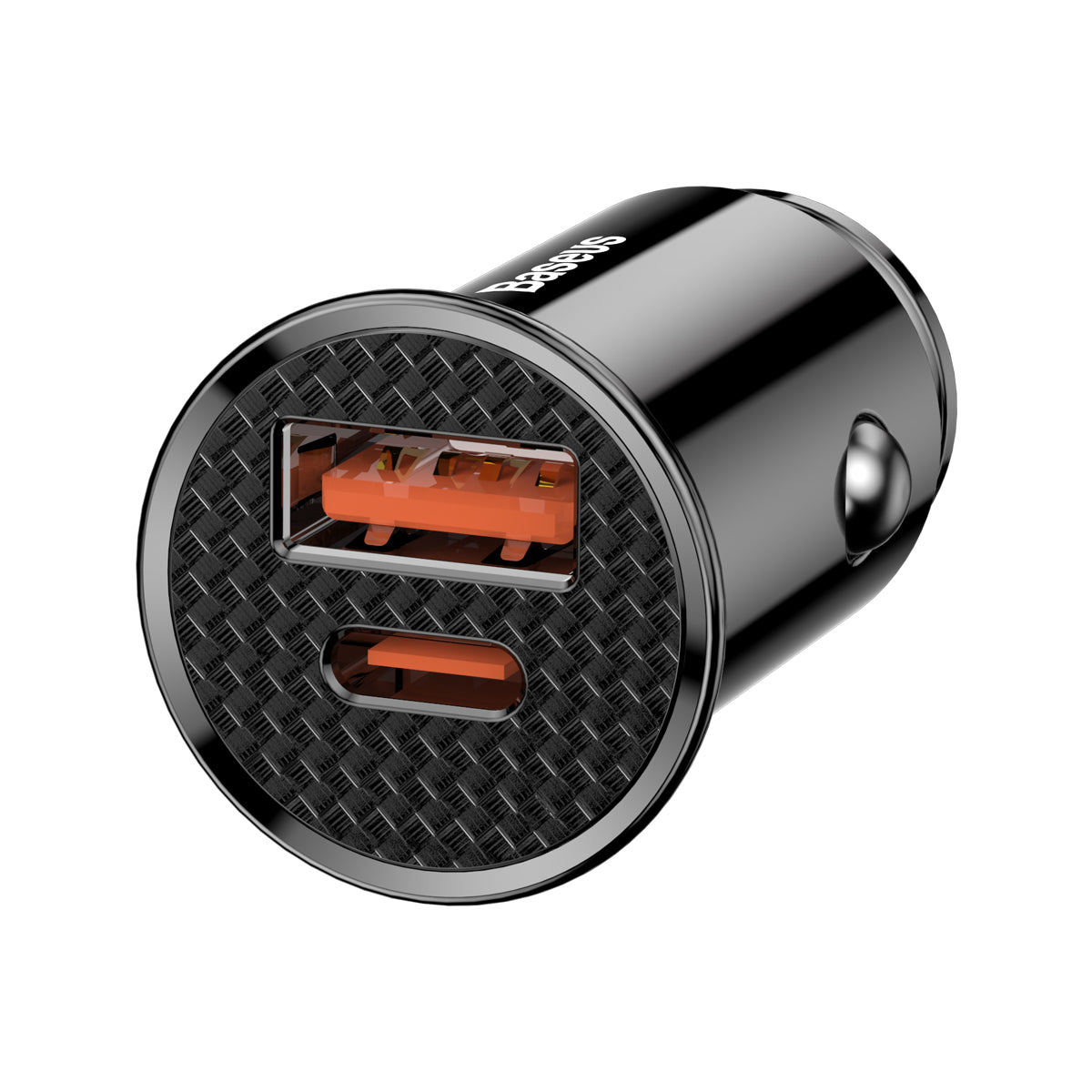 BASEUS ŁADOWARKA SAMOCHODOWA USB-C - USB CZARNA CIRCULAR PLASTIC PD QC 3.0 PPS