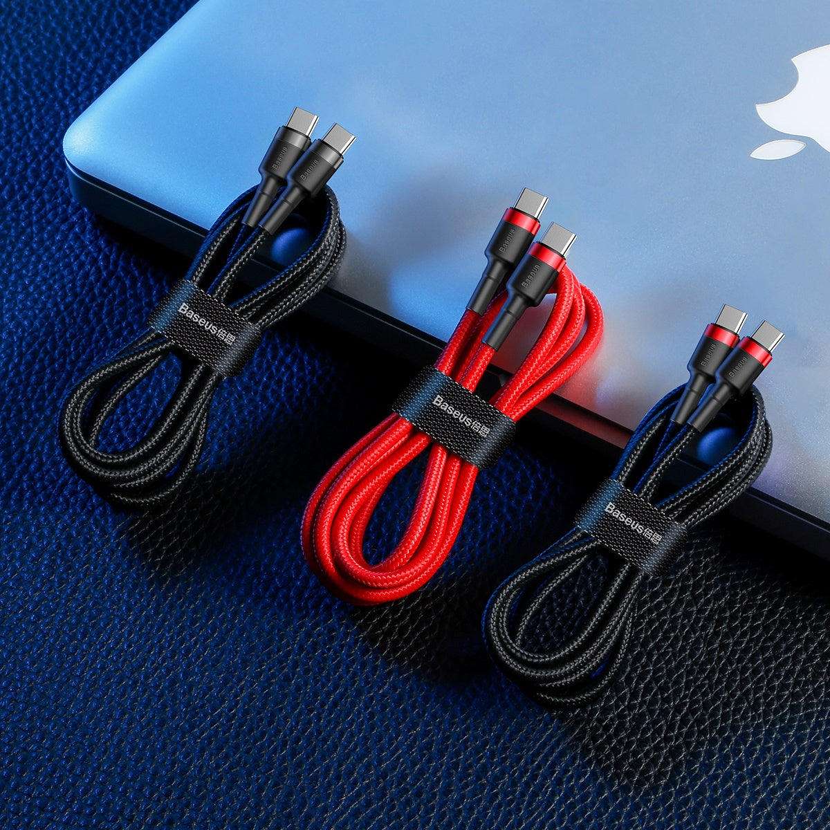 BASEUS KABEL CAFULE PD 2.0 USB-C - USB-C 1,0M 3A SZARO-CZARNY 60W