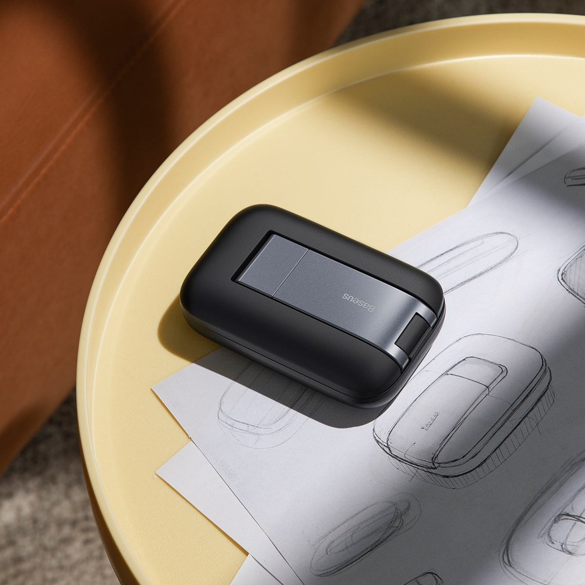 BASEUS PODSTAWKA NA TELEFONSEASHELL SERIES FOLDING PHONE STAND CLUSTER CZARNA