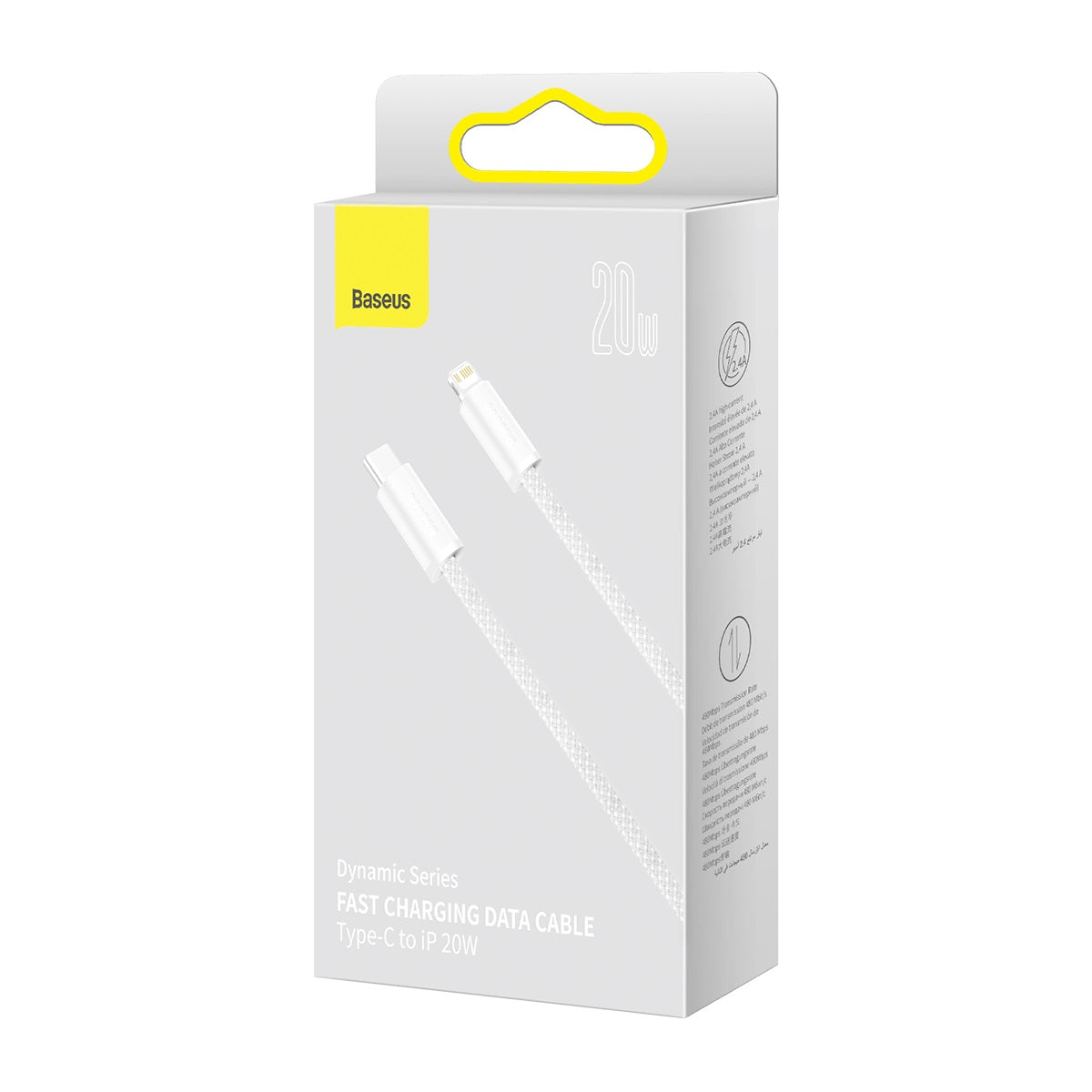 BASEUS KABEL DYNAMIC PD USB-C - LIGHTNING 1,0M BIAŁY 20W