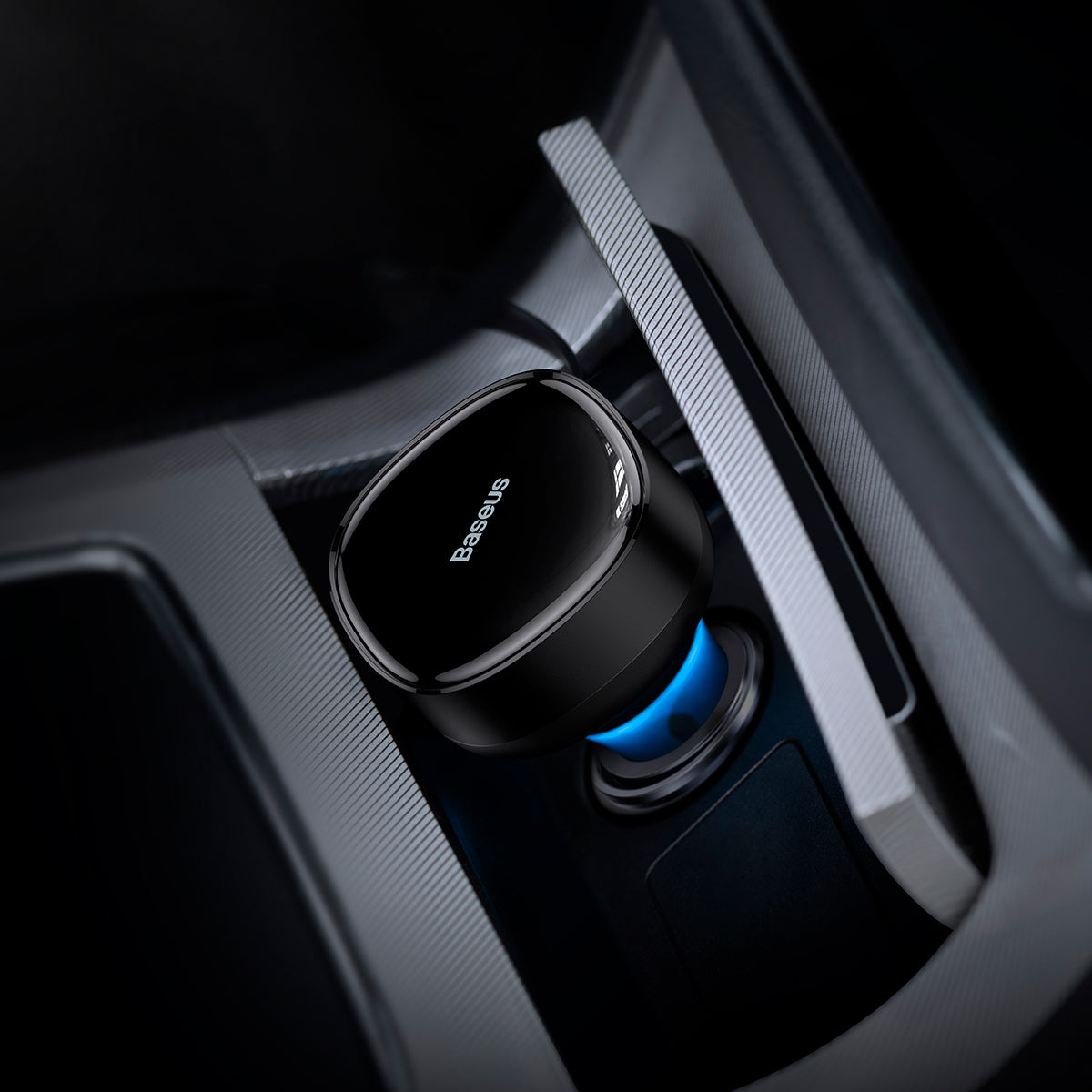 BASEUS ŁADOWARKA SAMOCHODOWA ENJOYMENT RETRACTABLE 2W1 30W CZARNA Z KABLEM 2X USB-C