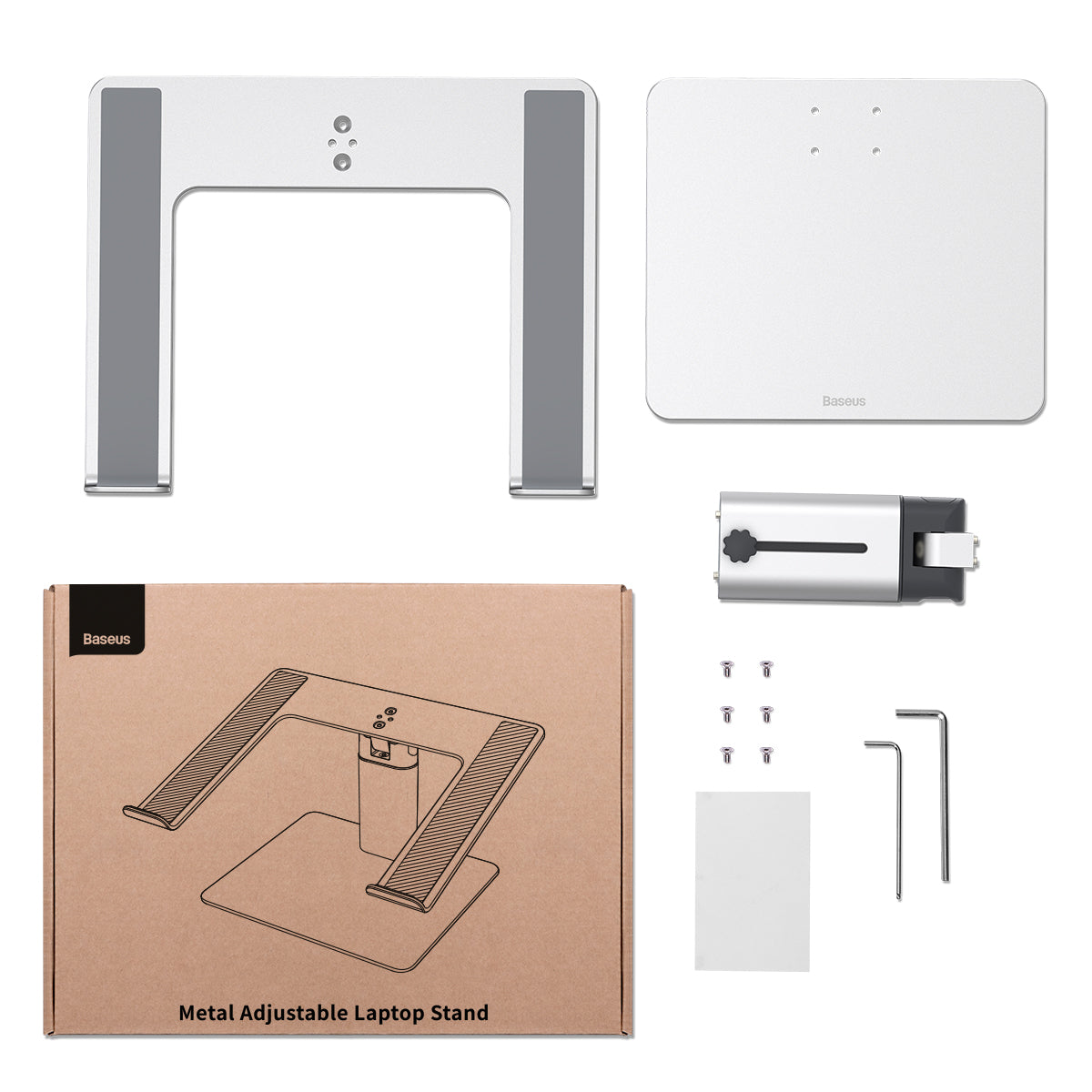 BASEUS PODSTAWKA NA LAPTOPA METAL ADJUSTABLE LAPTOP STAND SREBRNA