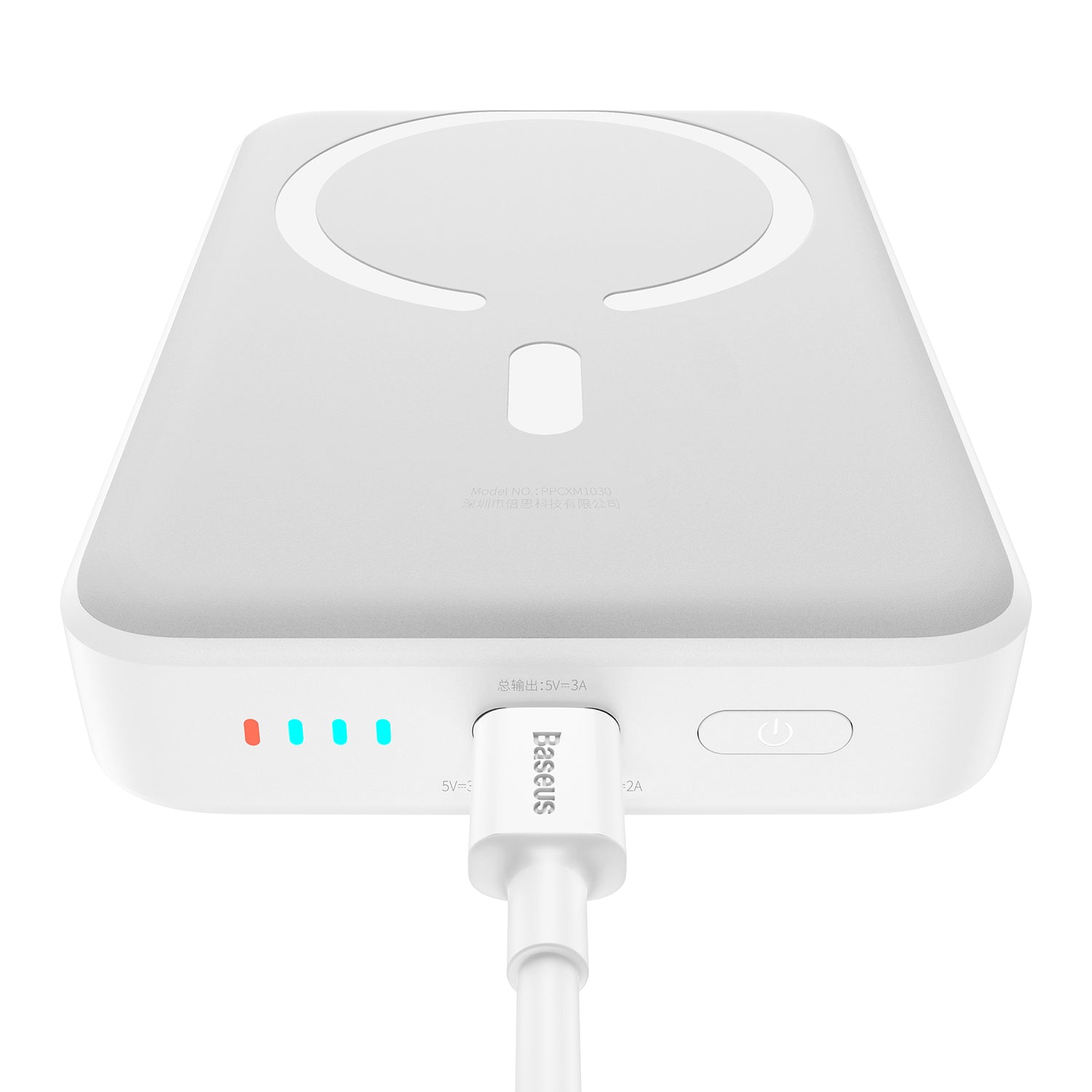 BASEUS POWER BANK MAGNETYCZNY MINI 30W 10000MAH BIAŁY
