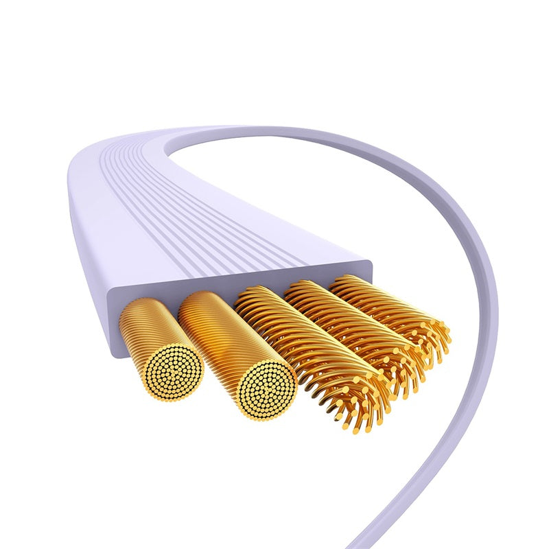 BASEUS KABEL FREE2DRAW MINI RETRACTABLE CHARGING CABLE TYPE-C TO TYPE-C 100W 1M FIOLETOWY