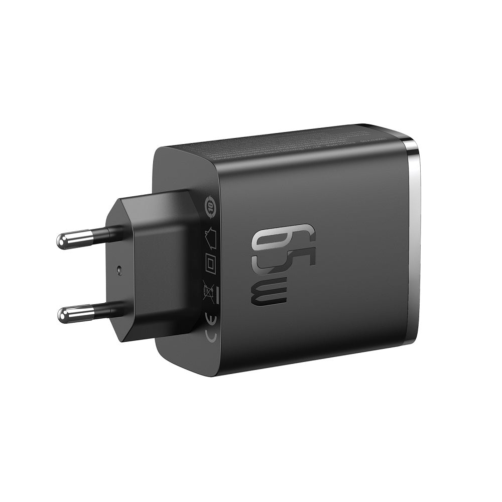 BASEUS ŁADOWARKA SIECIOWA CUBE PRO PD 65W 2X USB-C 1X USB CZARNA