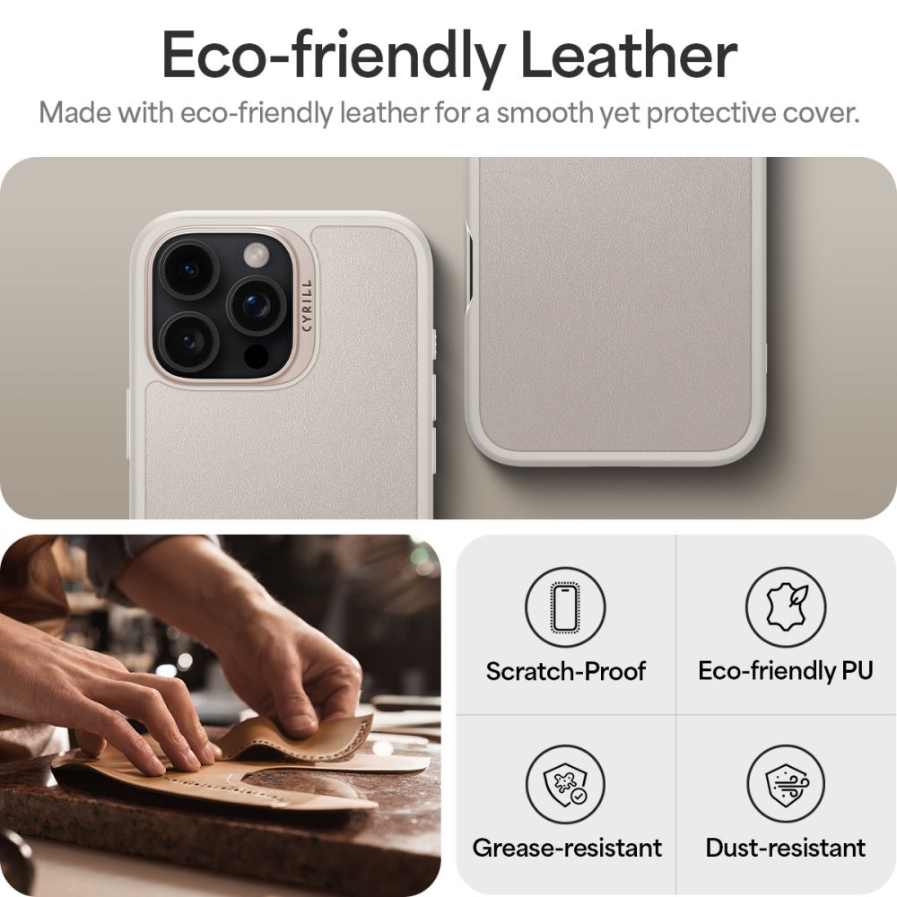 ETUI SPIGEN CYRILL KAJUK MAG MAGSAFE IPHONE 16 PRO CREAM BEŻOWE