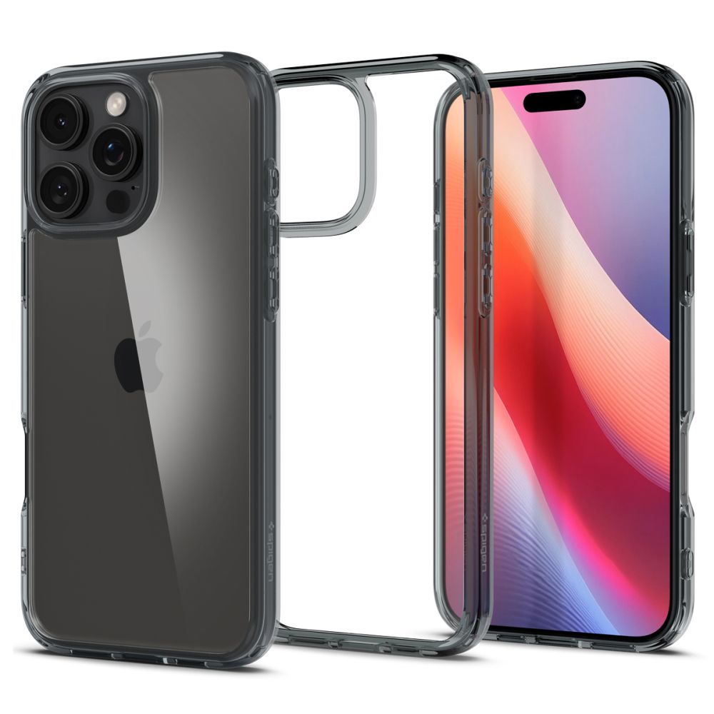 ETUI SPIGEN ULTRA HYBRID IPHONE 16 PRO SPACE CRYSTAL TRANSPARENTNO DYMIONE