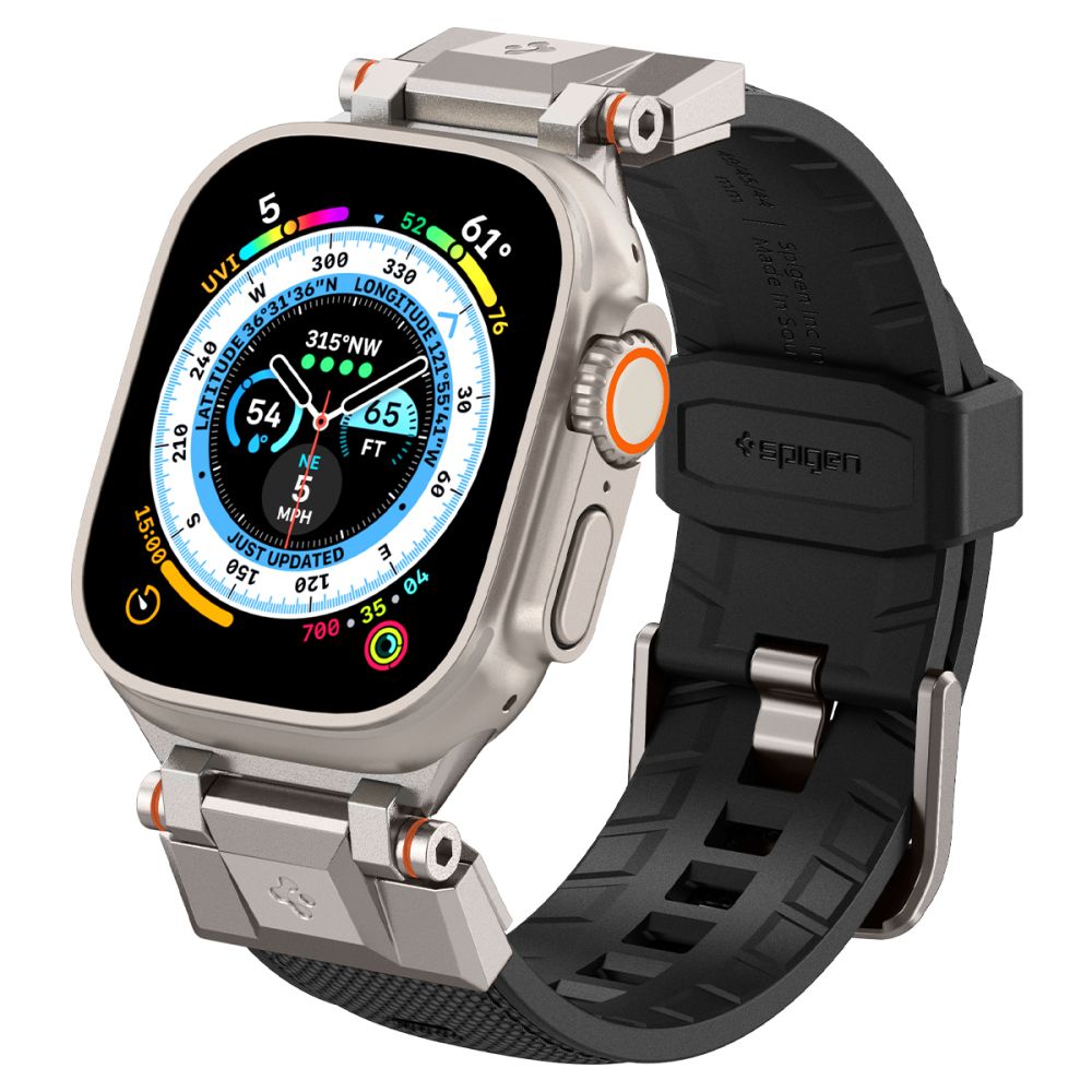 PASEK SPIGEN DURAPRO ARMOR APPLE WATCH 6 / 7 / 8 / 9 / 10 / SE / ULTRA 1 / 2 (44 / 45 / 46 / 49 MM) BLACK CZARNY