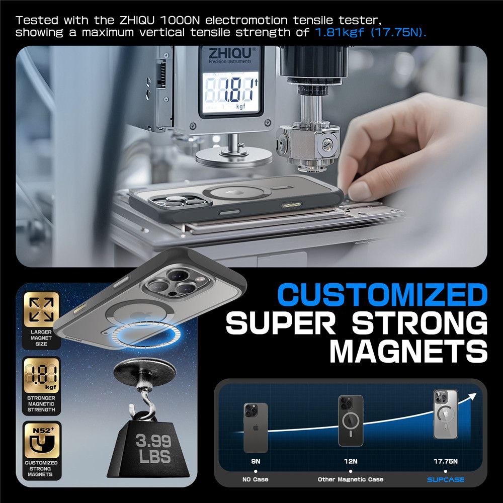 ETUI SUPCASE UB MAG MAGSAFE IPHONE 16 PRO MAX SZARE