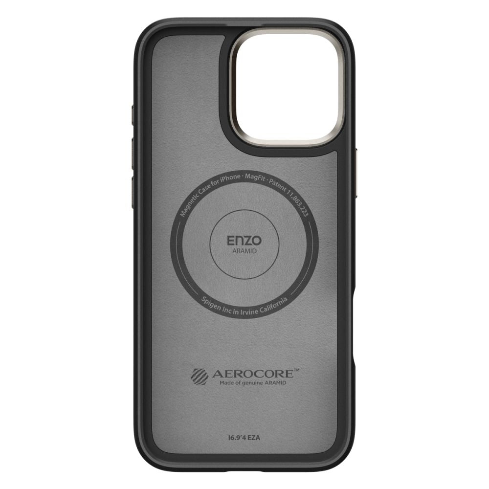 ETUI SPIGEN ENZO ARAMID MAG MAGSAFE IPHONE 16 PRO BLACK/NATURAL CZARNE