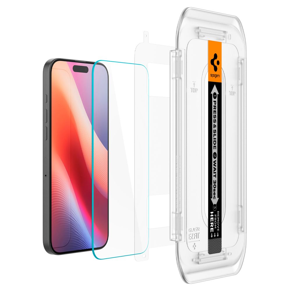 SZKŁO HARTOWANE SPIGEN GLAS.TR ”EZ FIT” 2-PACK IPHONE 16 PRO MAX CLEAR TRANSPARETNE