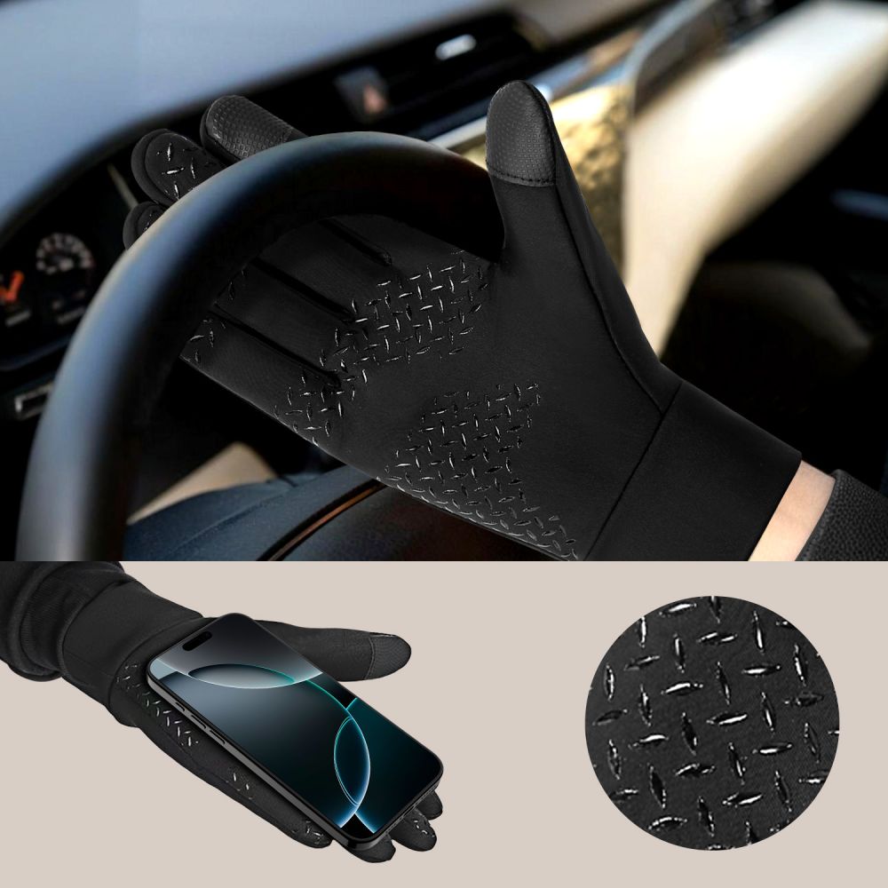 RĘKAWICZKI TECH-PROTECT WG01 WINTER TOUCHSCREEN GLOVES L BLACK CZARNE