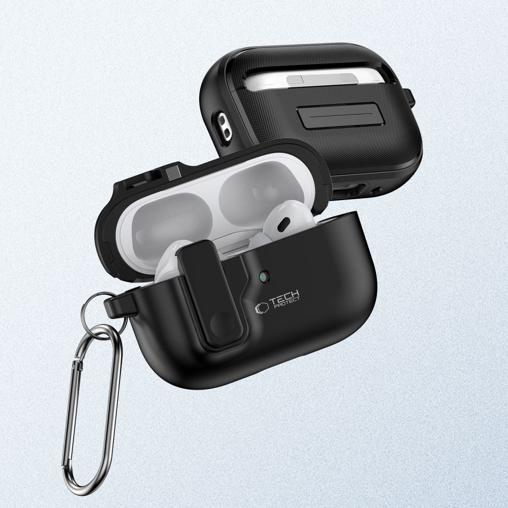 ETUI NA SŁUCHAWKI TECH-PROTECT SLIM HOOK APPLE AIRPODS PRO 1 / 2 BLACK CZARNE