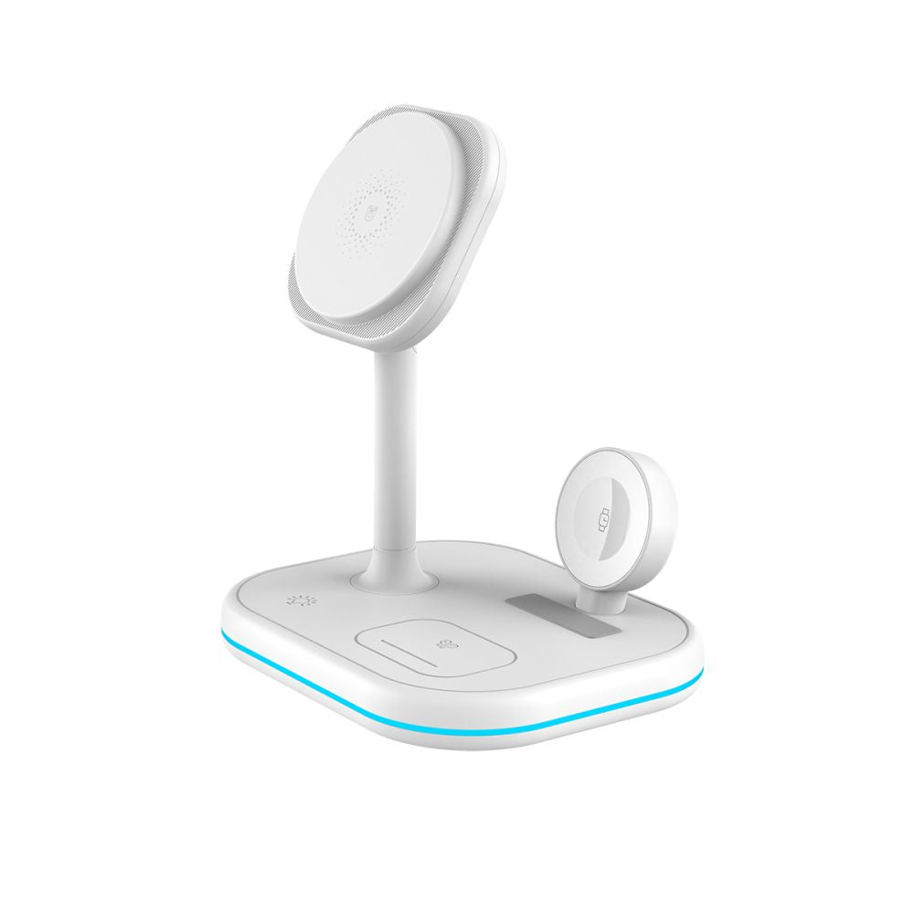ŁADOWARKA INDUKCYJNA 3W1 TECH-PROTECT QI15W-A27 3IN1 MAGNETIC MAGSAFE WIRELESS CHARGER BIAŁA