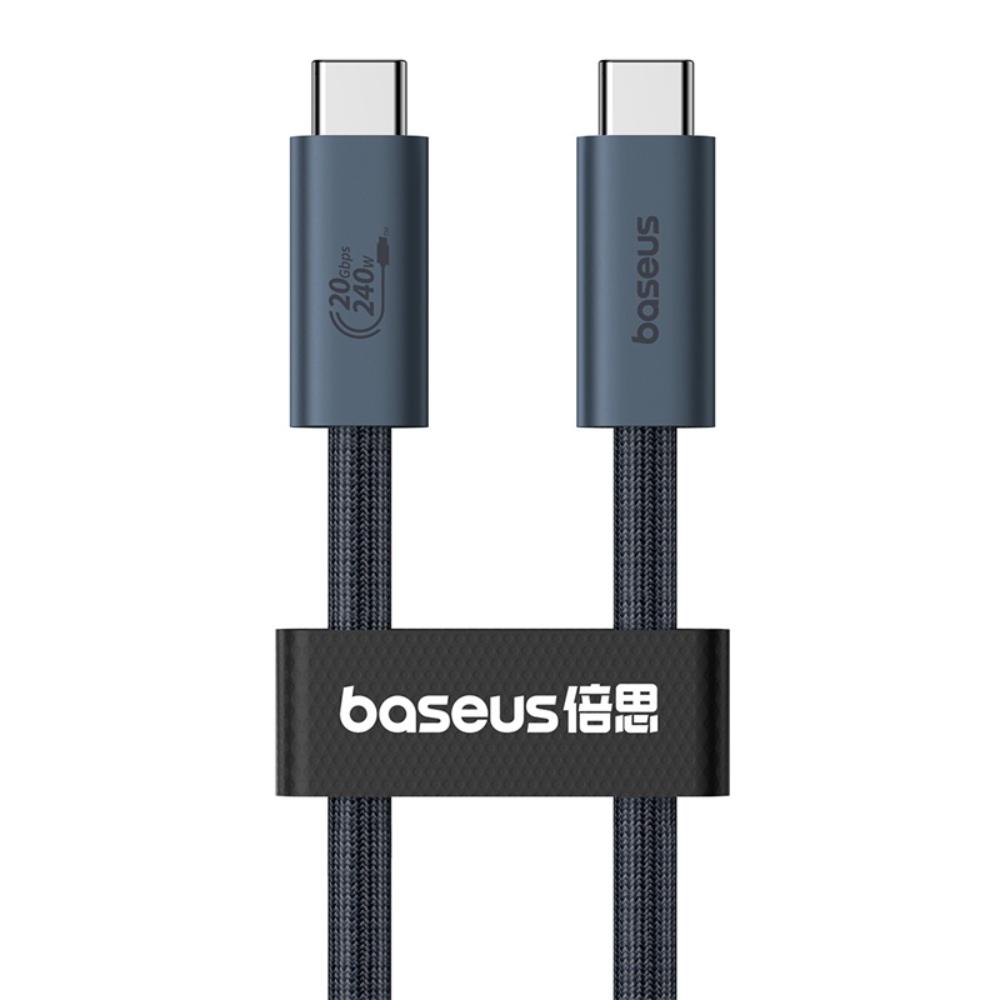 BASEUS KABEL FLASH 2 USB4 FULL-FEATURED CHARGING CABLE USB-C TO USB-C 240W 5.9FT CLUSTER CZARNY