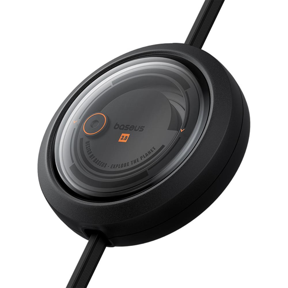 BASEUS KABEL FREE2DRAW RETRACTABLE CRYSTAL FAST CHARGING DATA CABLE USB TO M+L+C 100W 1.1M CLUSTER CZARNY