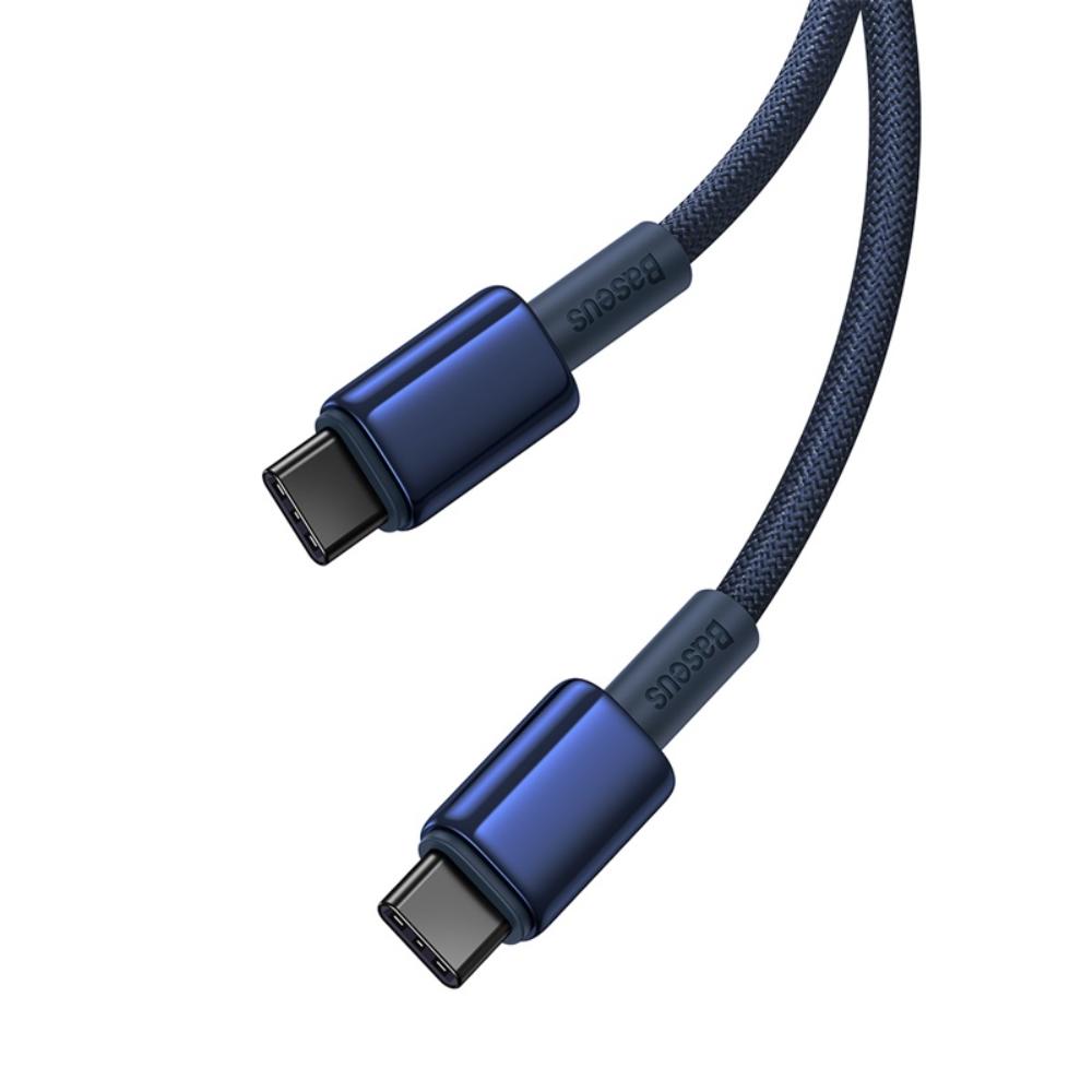 BASEUS KABEL TUNGSTEN GOLD FAST CHARGING DATA CABLE TYPE-C TO TYPE-C 100W 1M NIEBIESKI