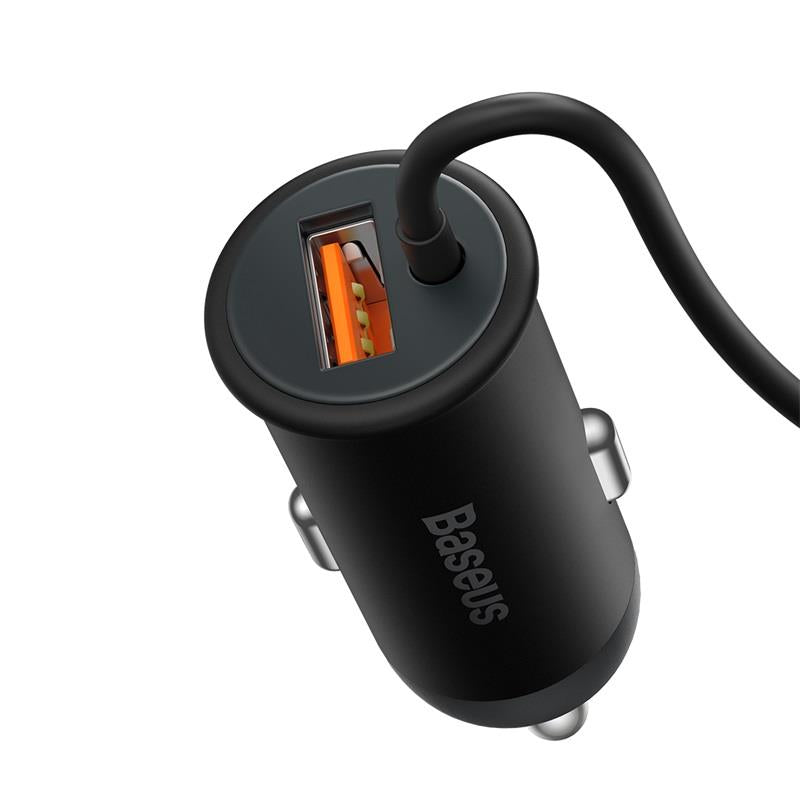 BASEUS UCHWYT SAMOCHODOWY CW01 3W1 Z FUNKCJĄ ŁADOWANIA BEZPRZEWODOWEGO 15W I ŁADOWARKĄ SAMOCHODOWĄ USB-C 25W CZARNY