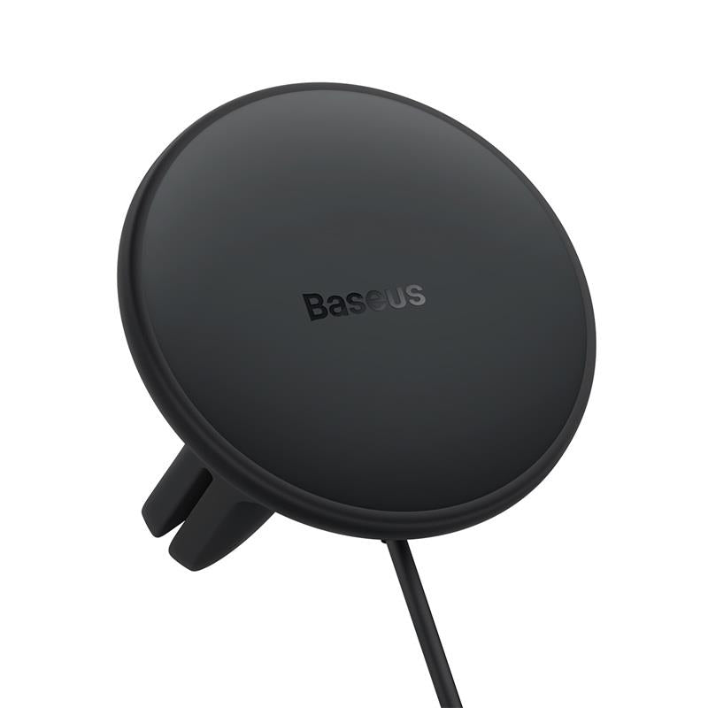 BASEUS UCHWYT SAMOCHODOWY CW01 3W1 Z FUNKCJĄ ŁADOWANIA BEZPRZEWODOWEGO 15W I ŁADOWARKĄ SAMOCHODOWĄ USB-C 25W CZARNY