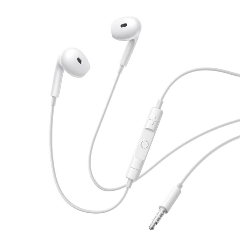 BASEUS ENCOK HZ19 SŁUCHAWKI PRZEWODOWE JACK 3,5 MM BIAŁE