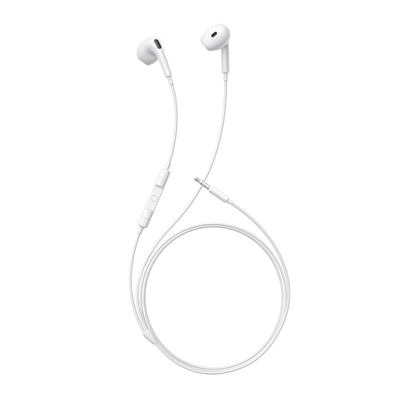 BASEUS ENCOK HZ19 SŁUCHAWKI PRZEWODOWE JACK 3,5 MM BIAŁE