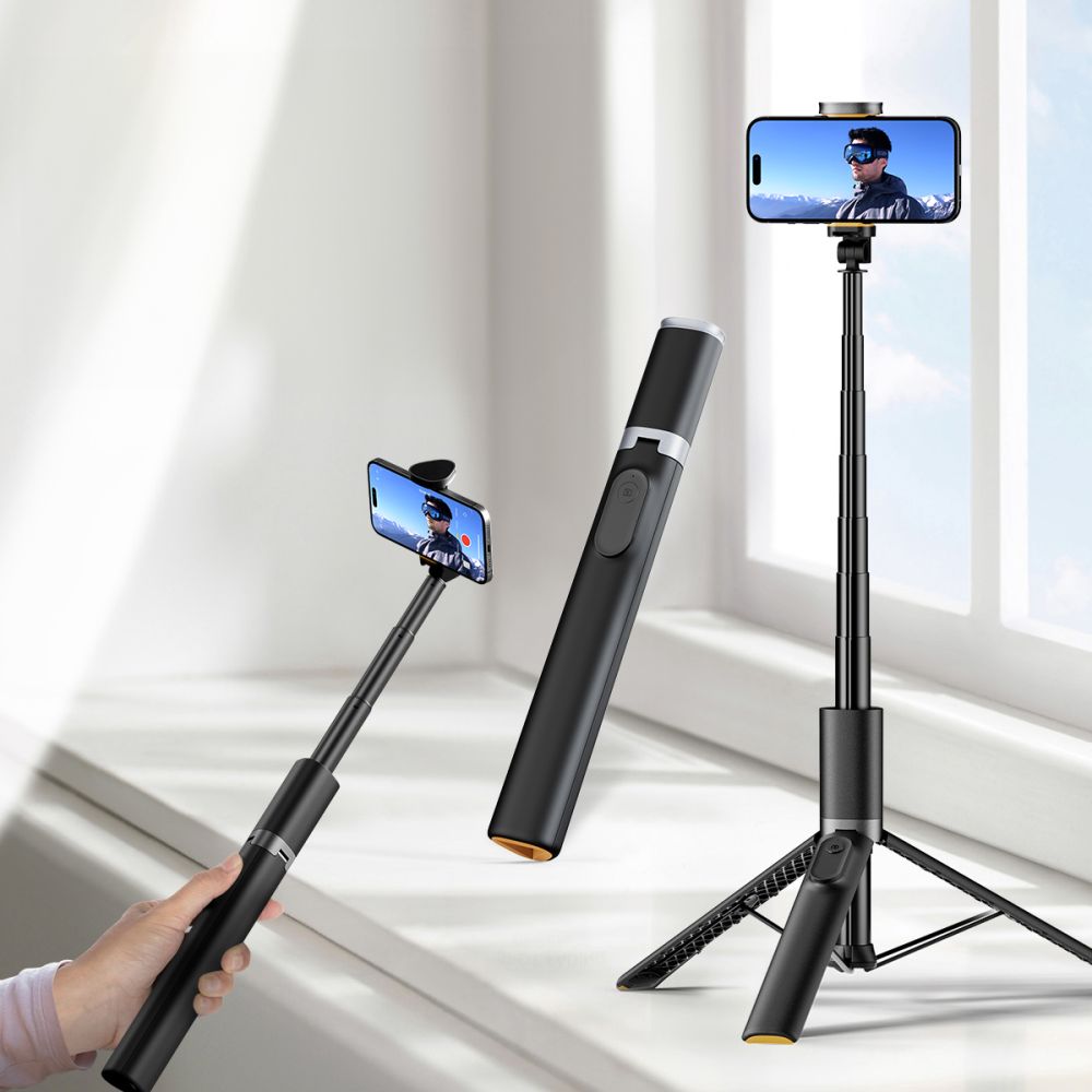 SELFIE STICK TRIPOD TECH-PROTECT L08S BLUETOOTH  BLACK CZARNY